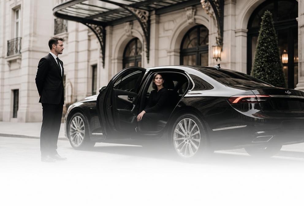 Private chauffeur providing discreet executive transport